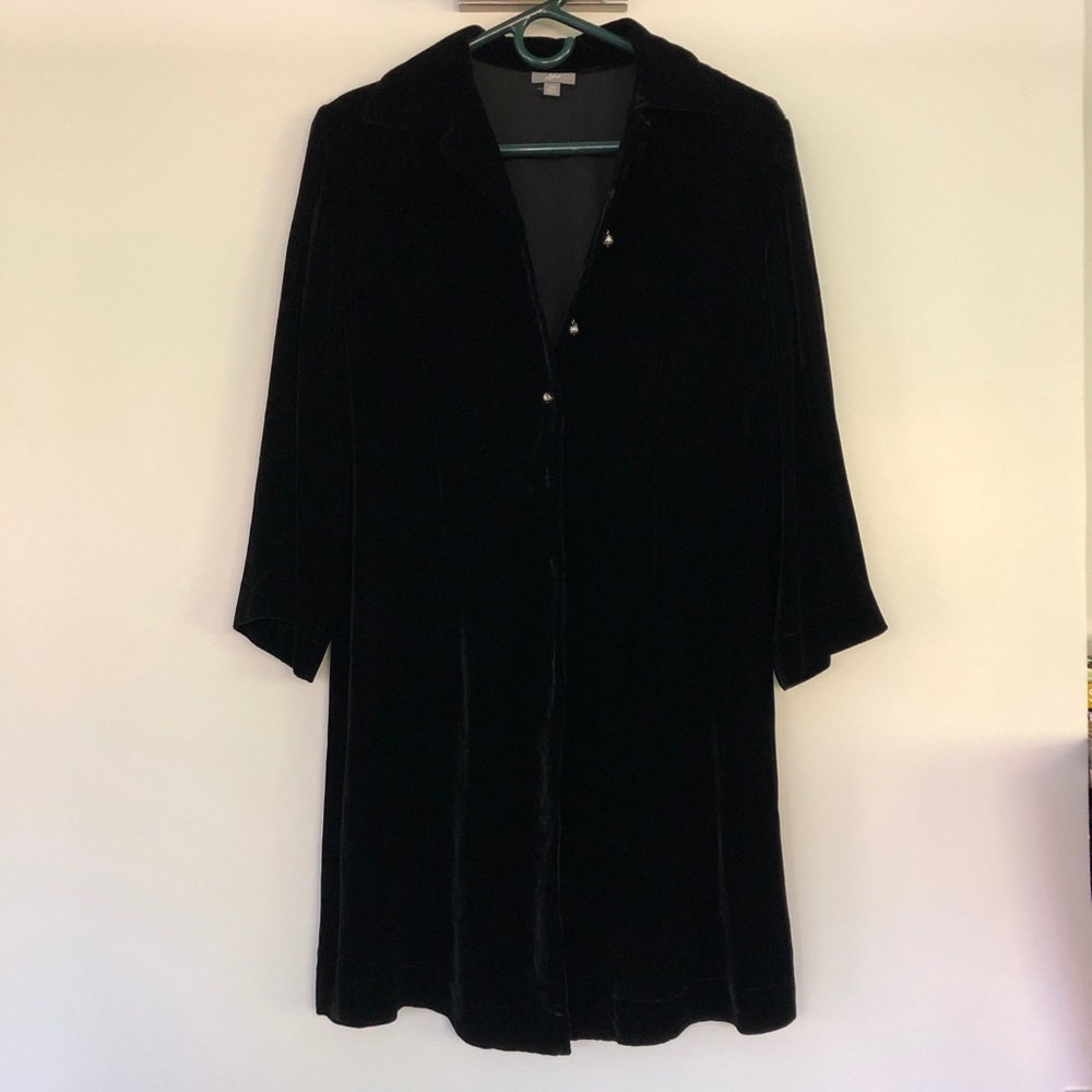 J.jill long velvet coat